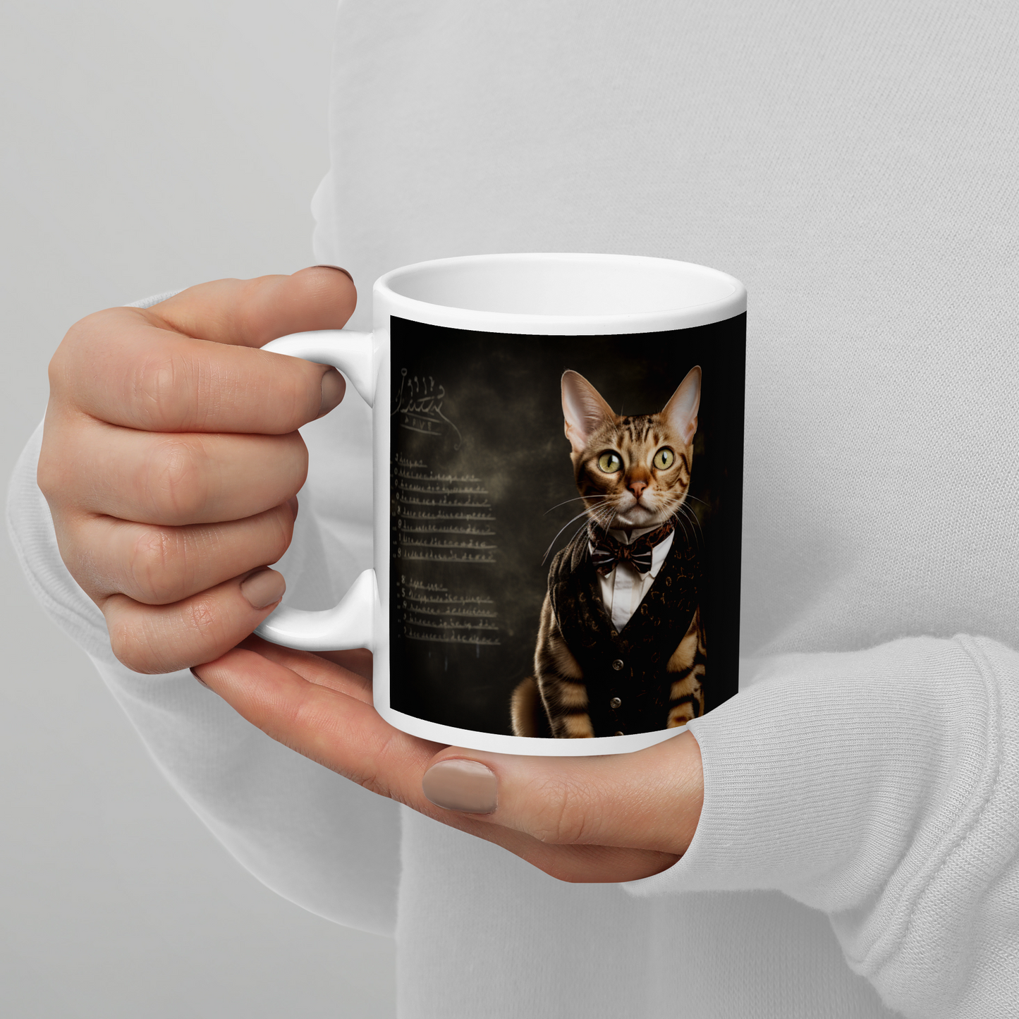 Bengal Teacher White glossy mug