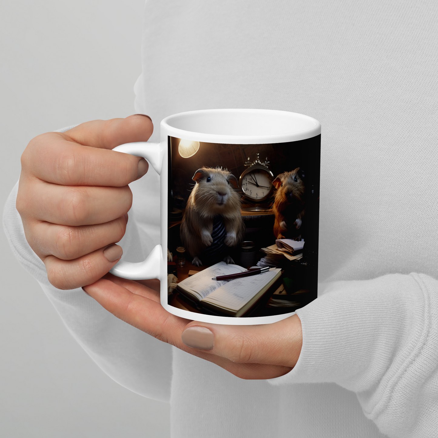 Guinea Pigs Accountant White glossy mug