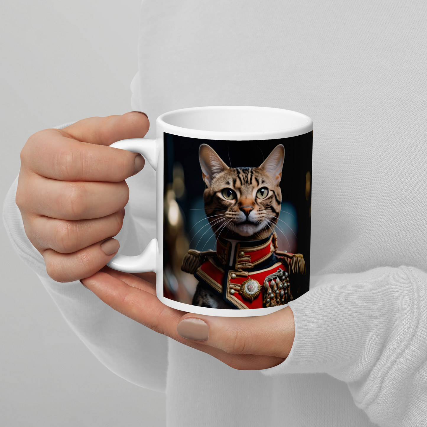 Bengal BritishRoyalGuard White glossy mug