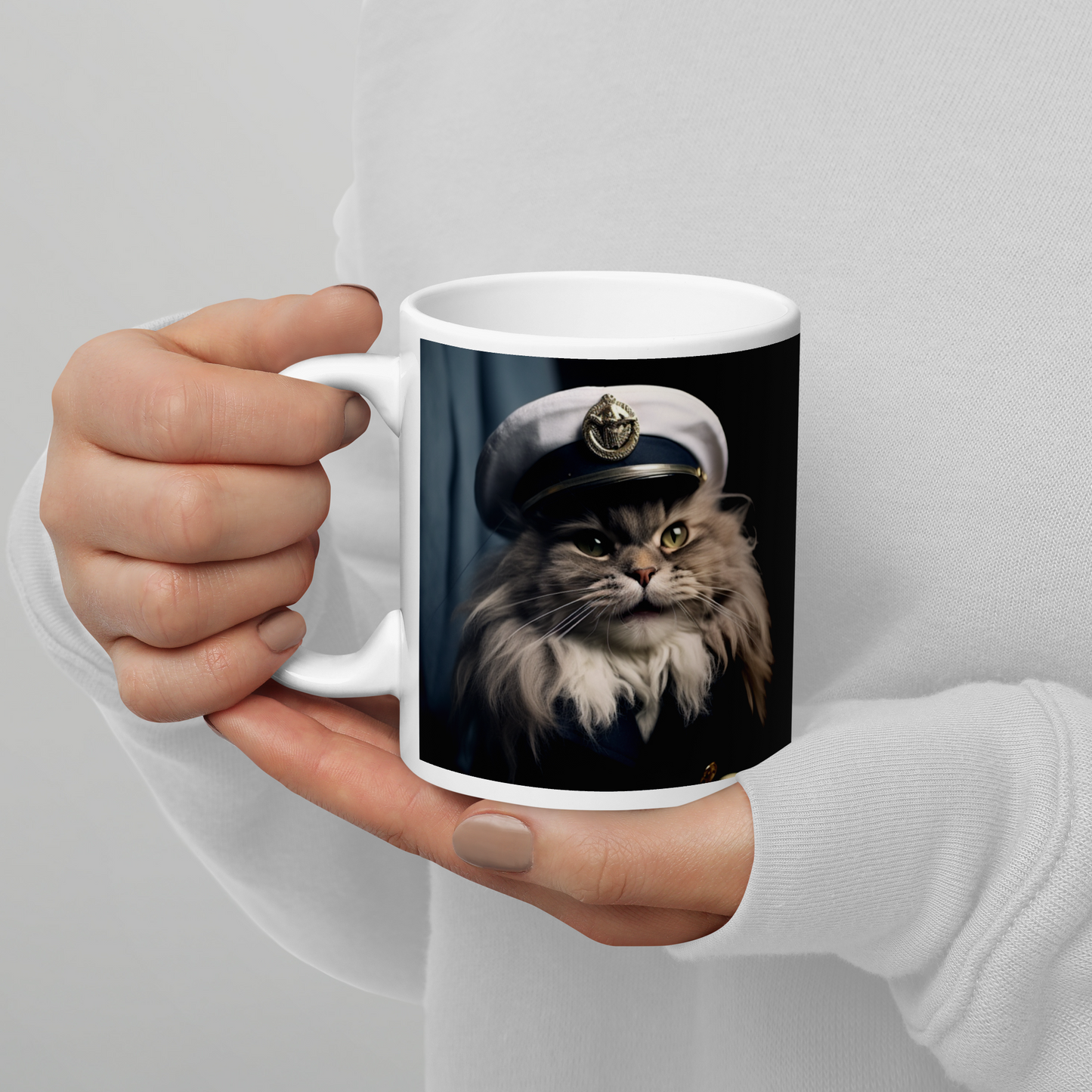 Persian Navy Officer White glossy mug