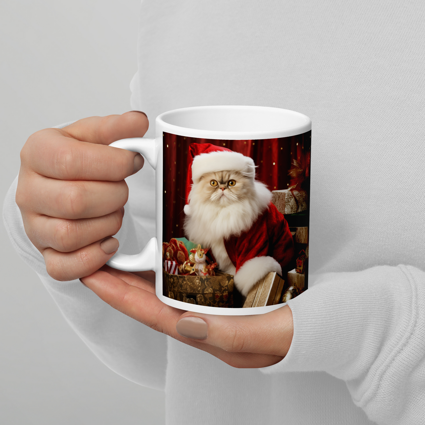 Persian Christmas White glossy mug