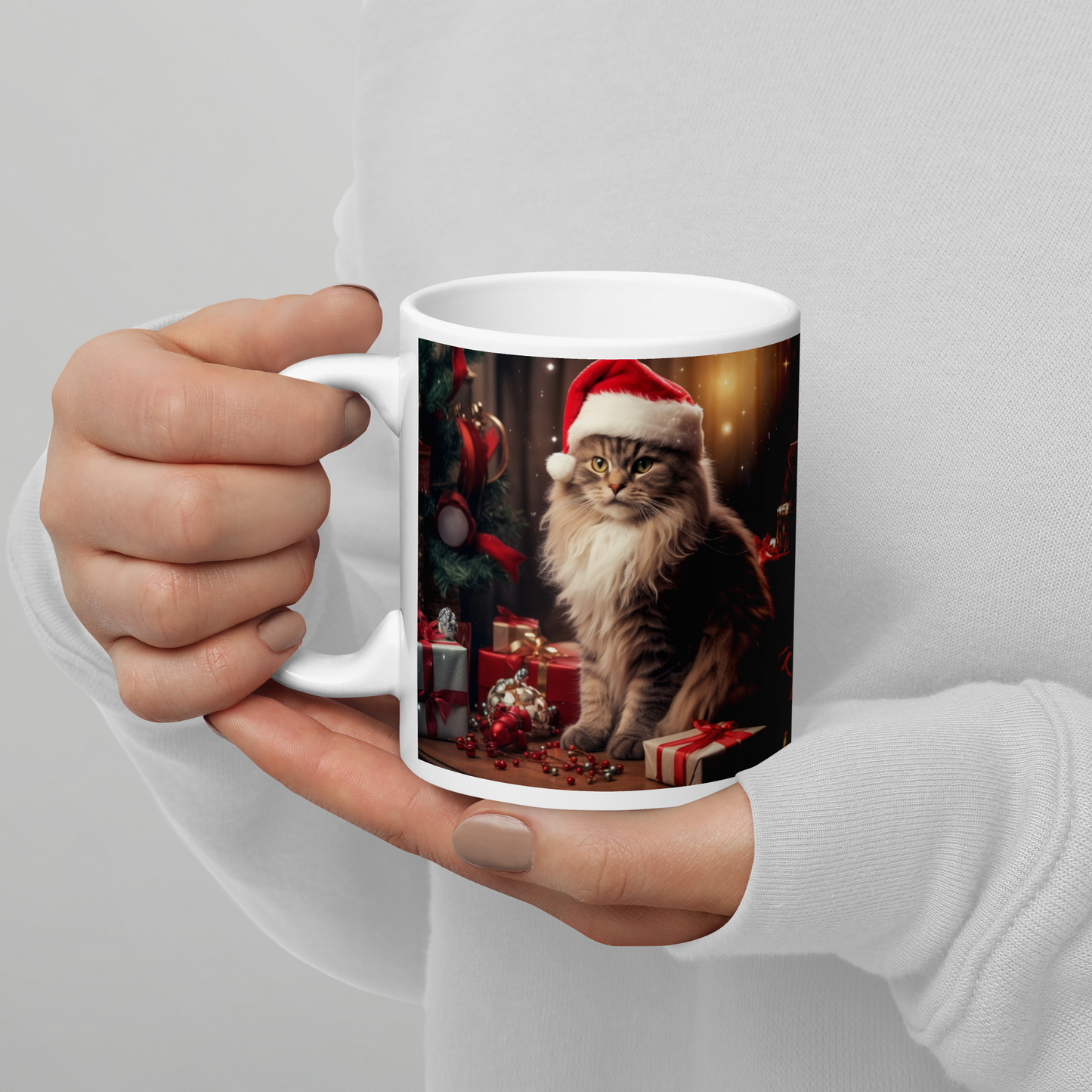 Persian Christmas White glossy mug