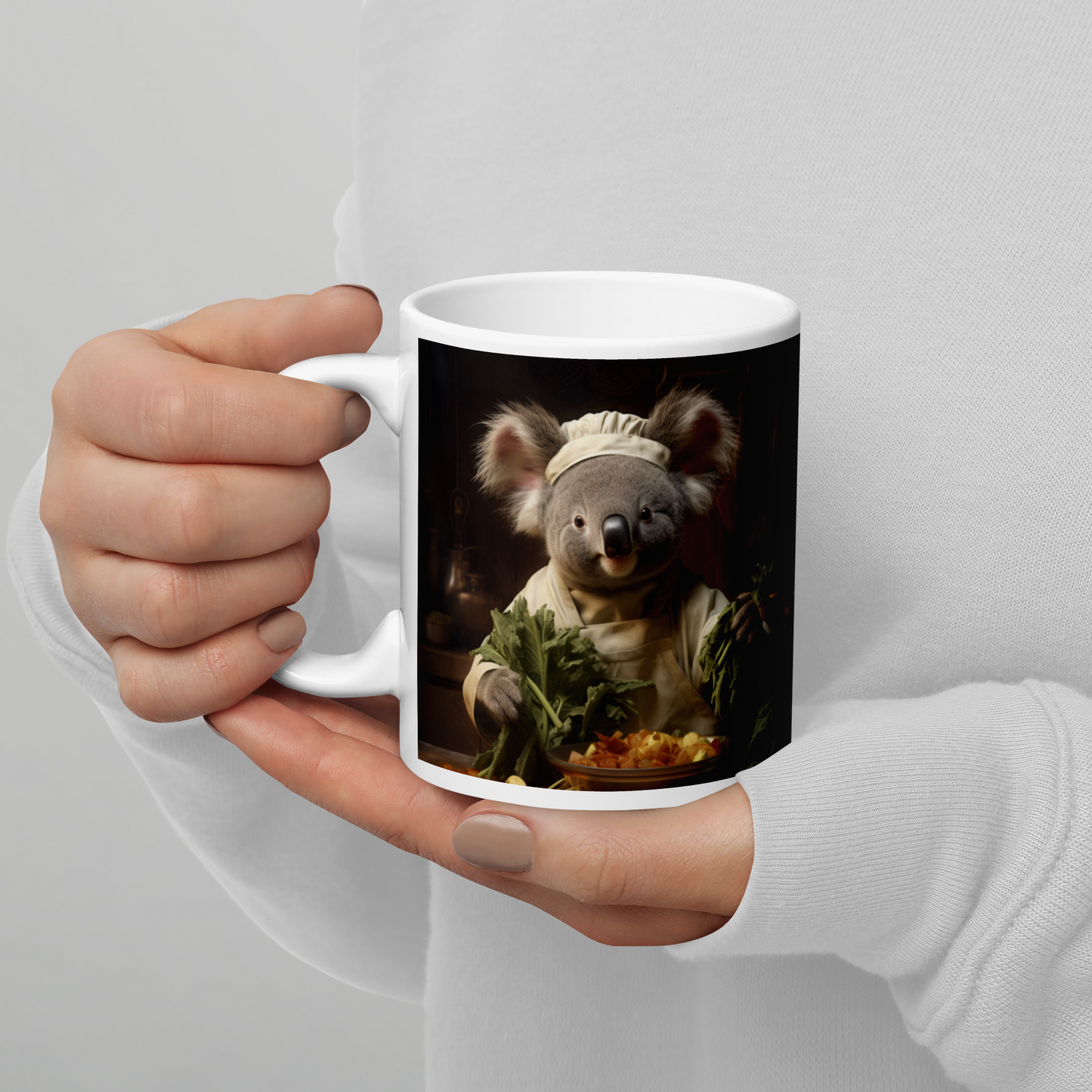 Koala Chef White glossy mug