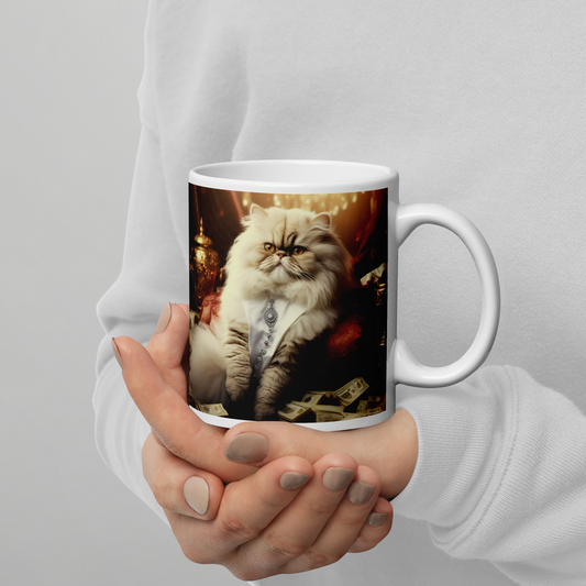 Persian Millionaire White glossy mug