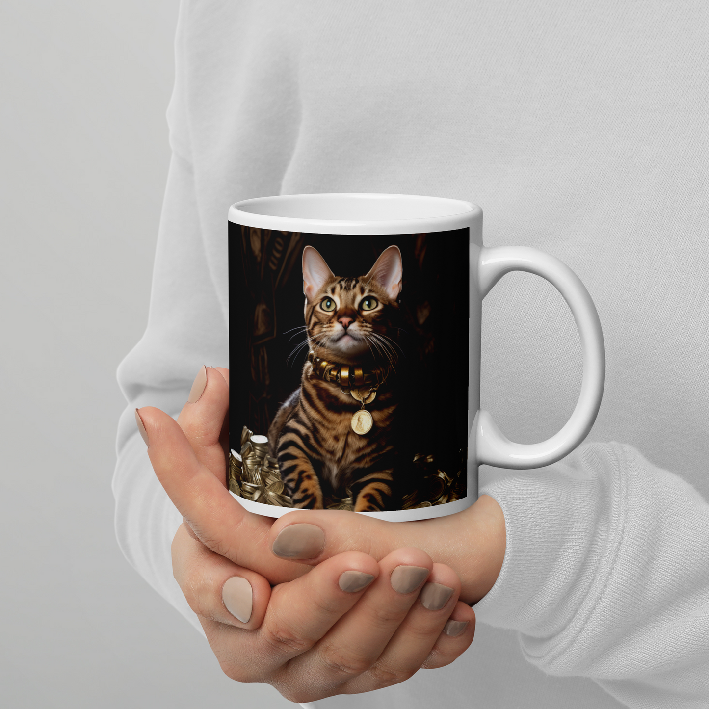 Bengal Millionaire White glossy mug