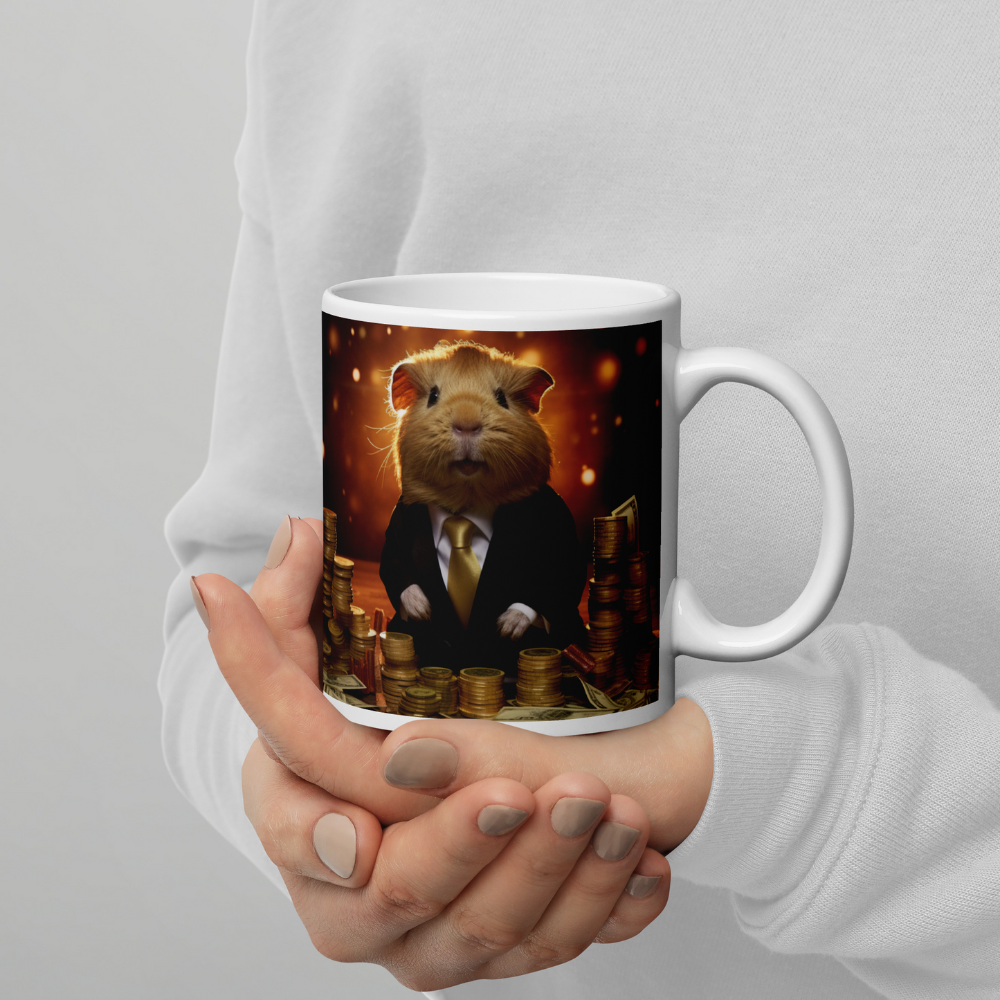 Guinea Pigs Millionaire White glossy mug