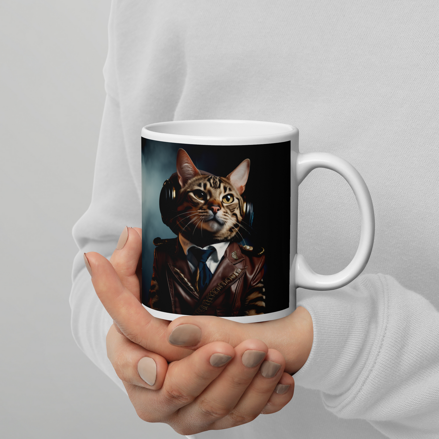 Bengal Air Force Officer White glossy mug