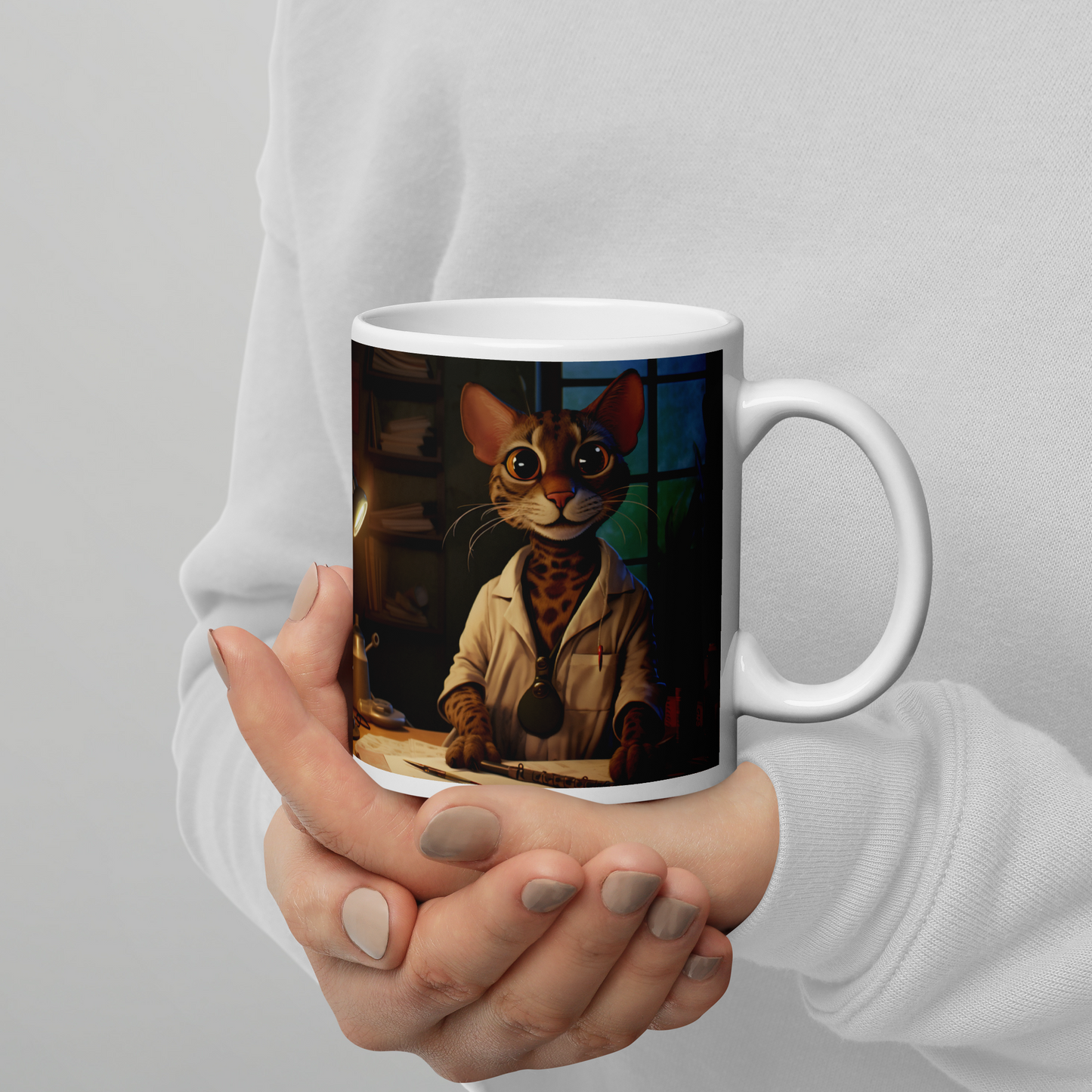 Bengal Doctor White glossy mug