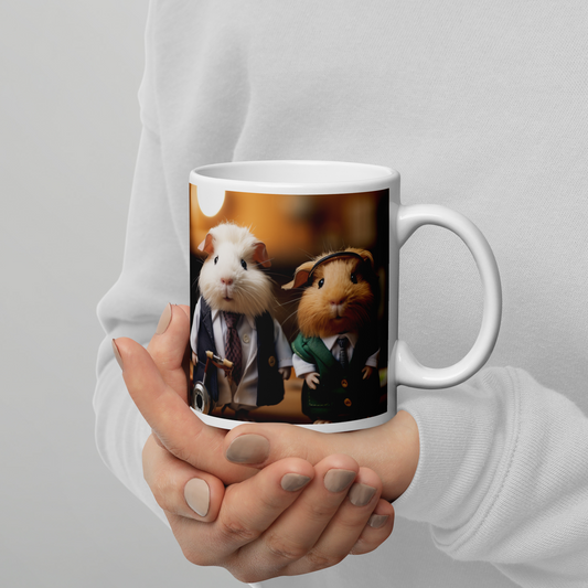 Guinea Pigs Doctor White glossy mug