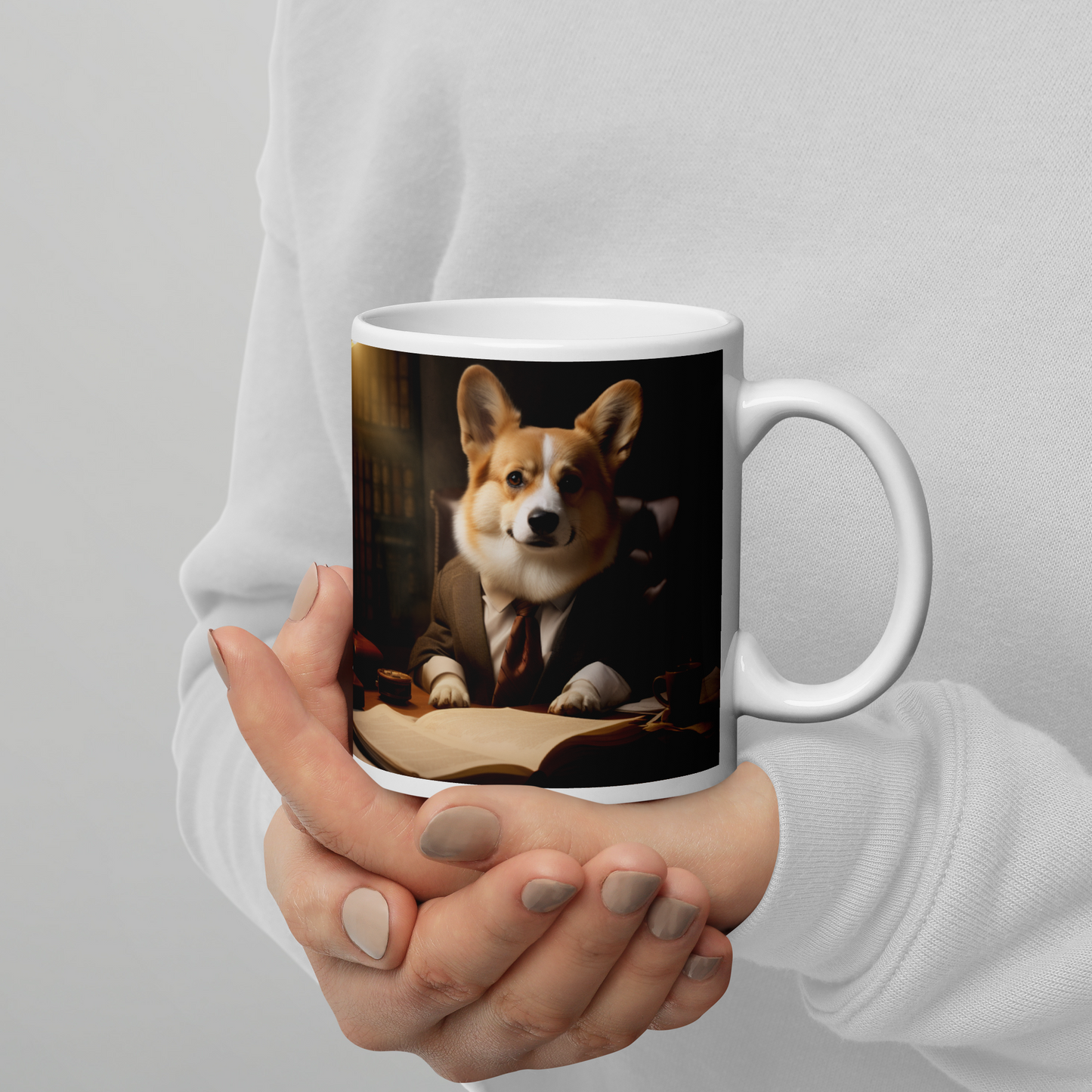 Pembroke Welsh Corgi Lawyer White glossy mug