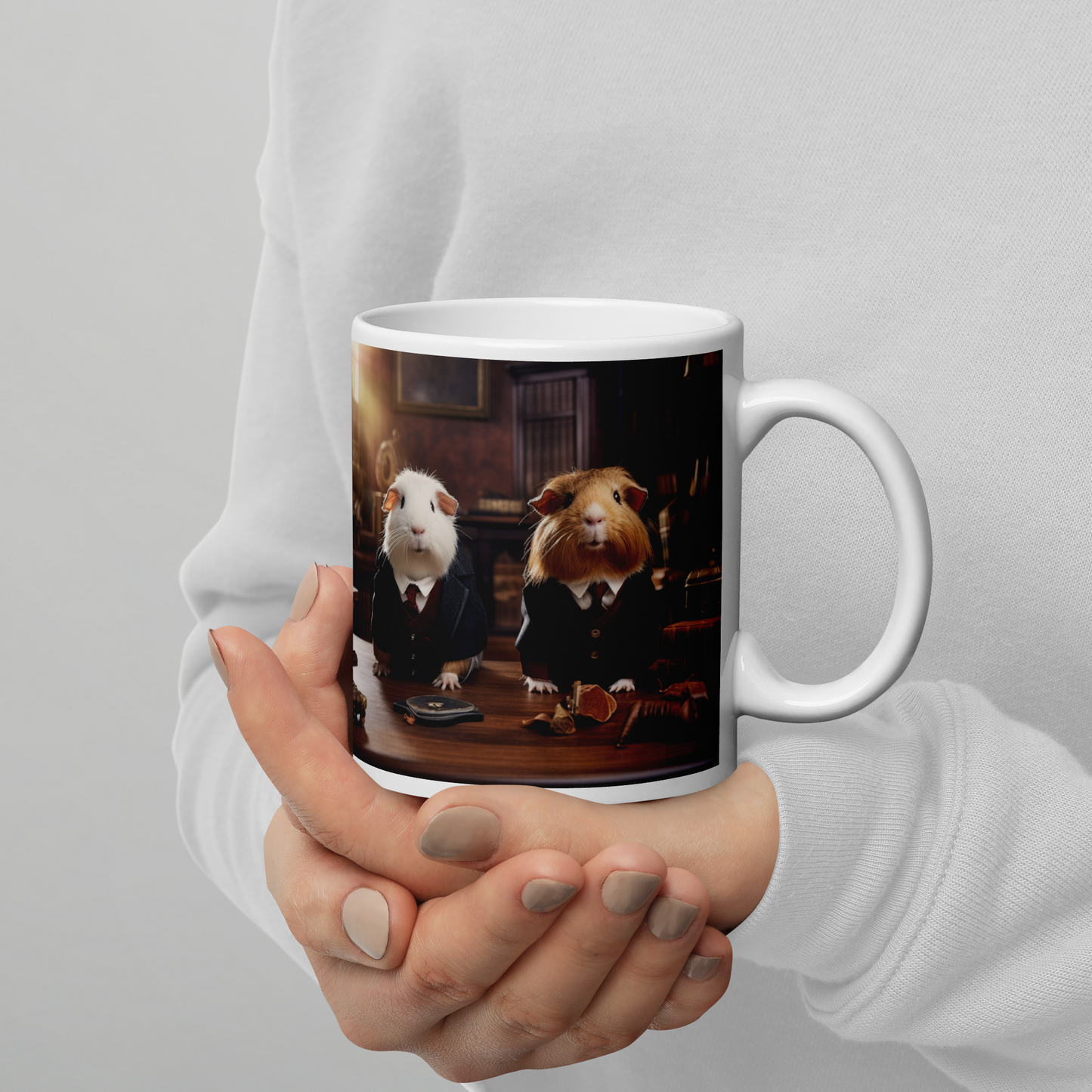 Guinea Pigs Lawyer White glossy mug