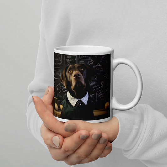 Labrador Retriever Teacher White glossy mug