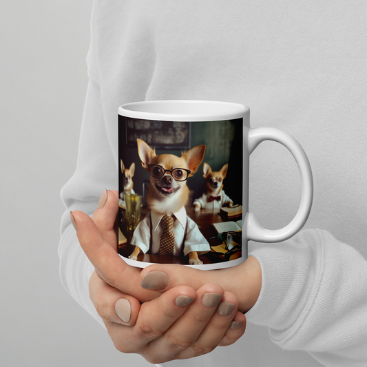 Chihuahua Teacher White glossy mug