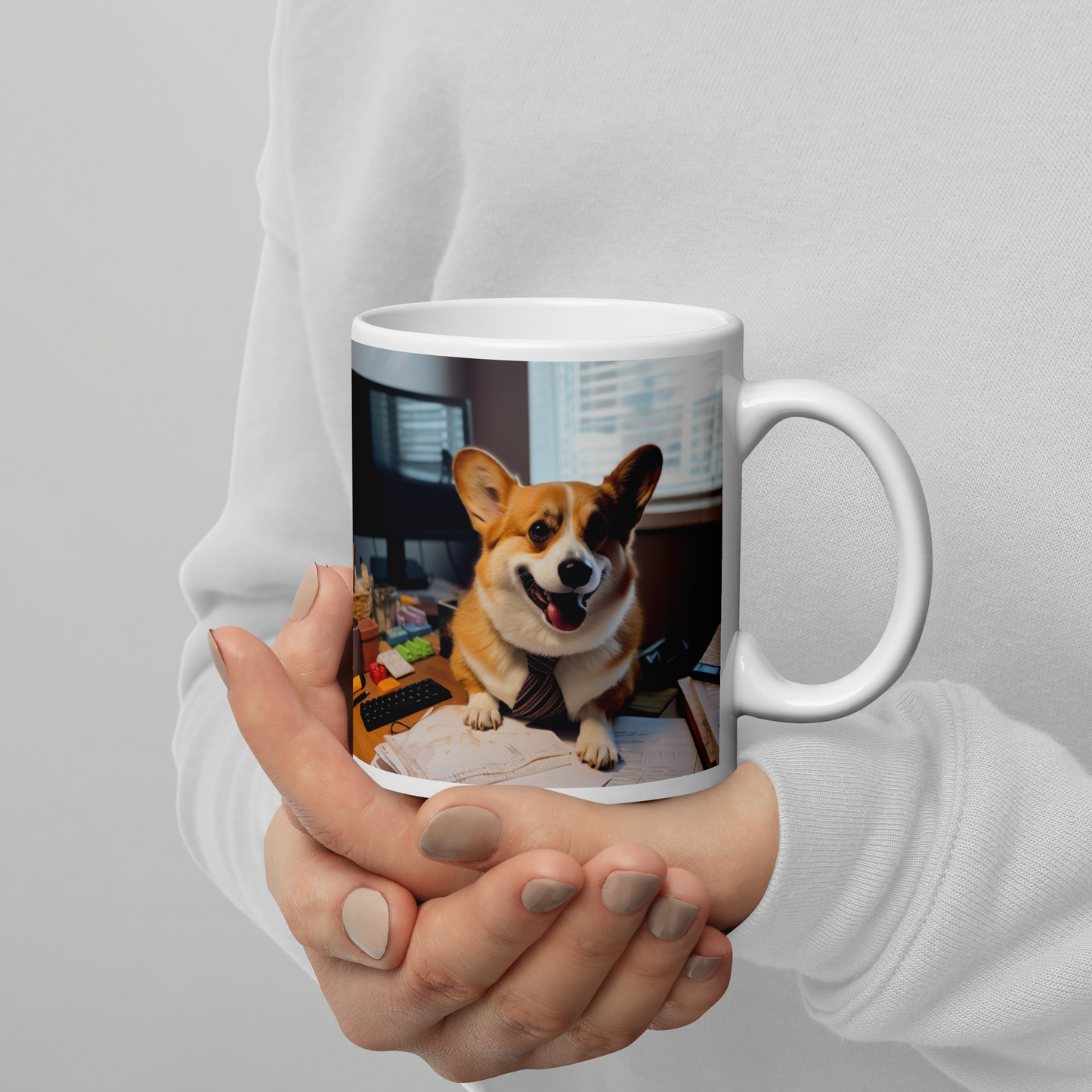 Pembroke Welsh Corgi Accountant White glossy mug