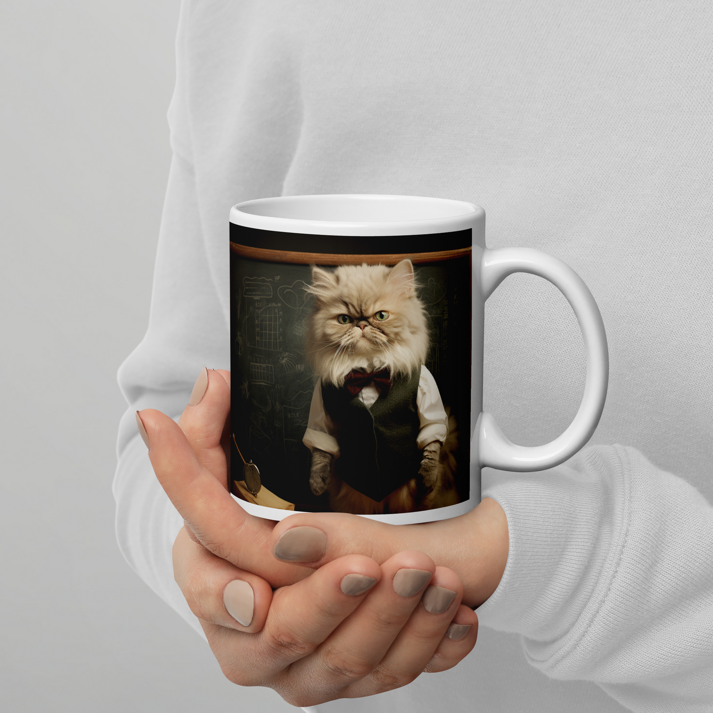 Persian Teacher White glossy mug