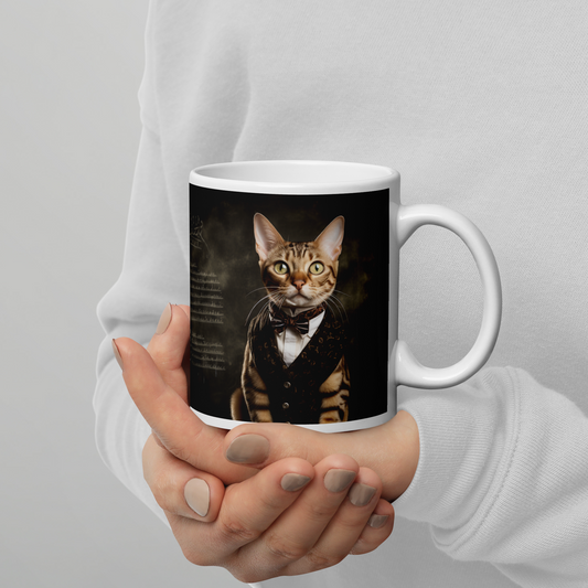 Bengal Teacher White glossy mug