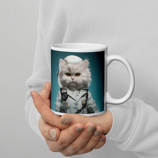 Persian Nurse White glossy mug