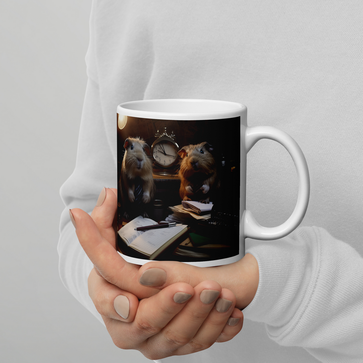 Guinea Pigs Accountant White glossy mug