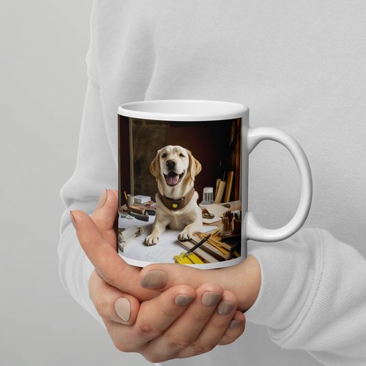 Labrador Retriever Architect White glossy mug