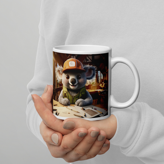 Koala Architect White glossy mug