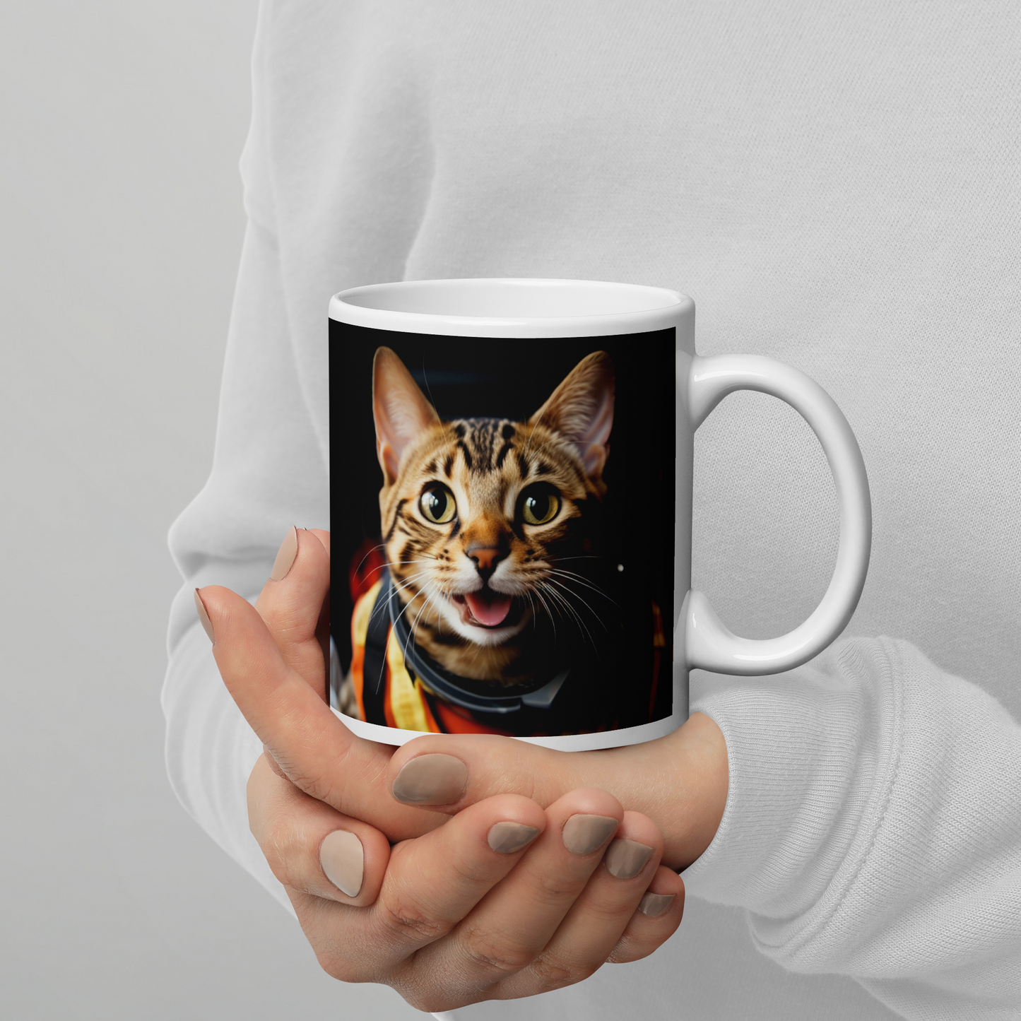 Bengal Firefighter White glossy mug