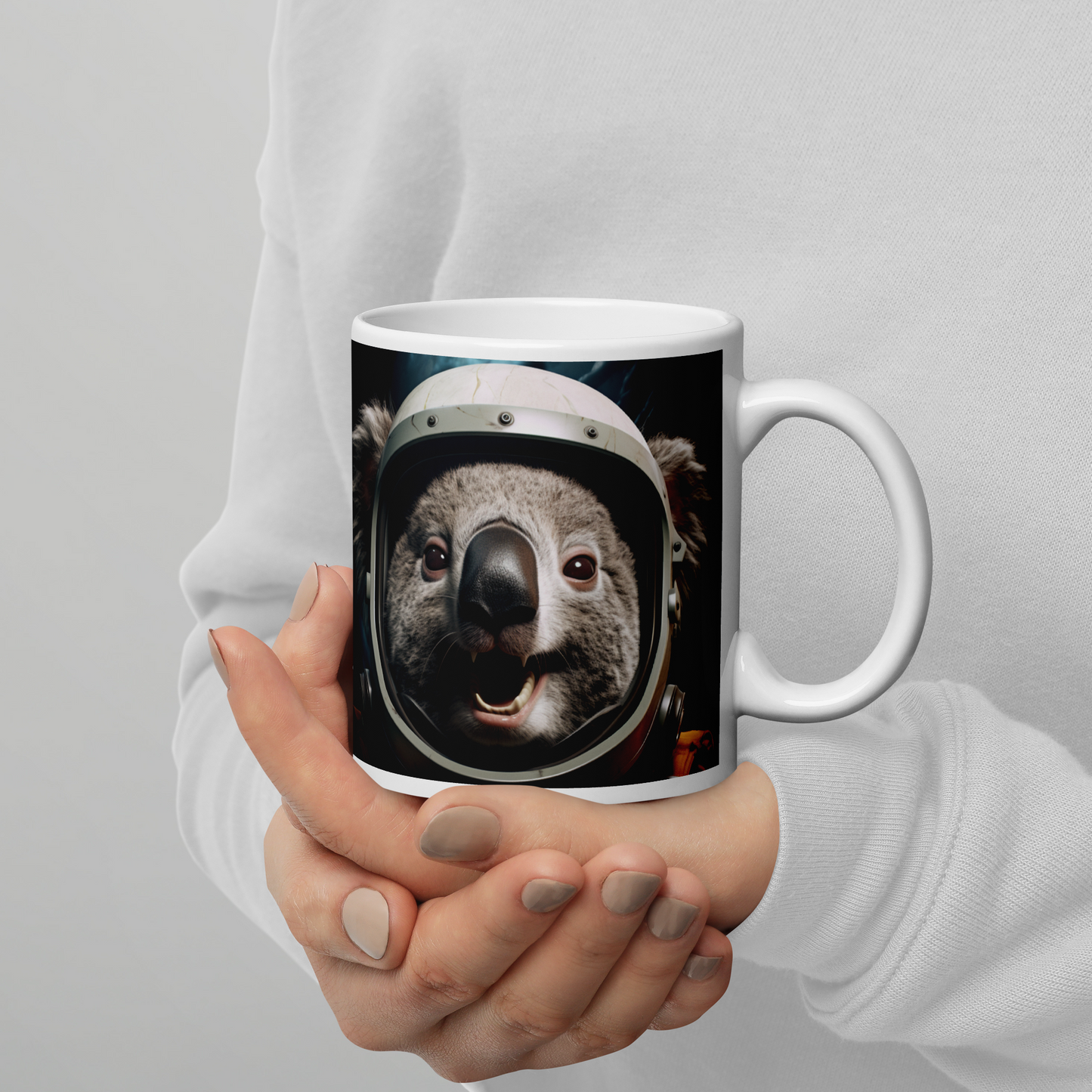 Koala Astronaut White glossy mug