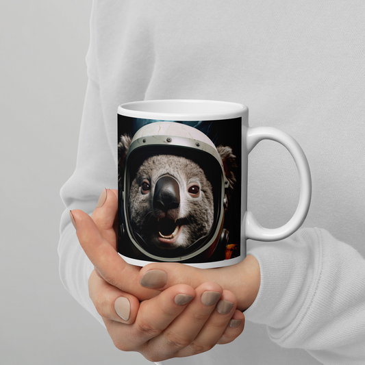 Koala Astronaut White glossy mug