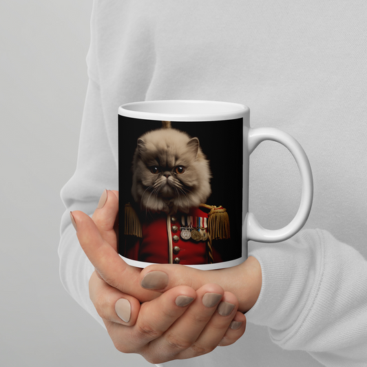 Persian BritishRoyalGuard White glossy mug