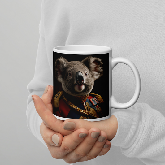 Koala BritishRoyalGuard White glossy mug