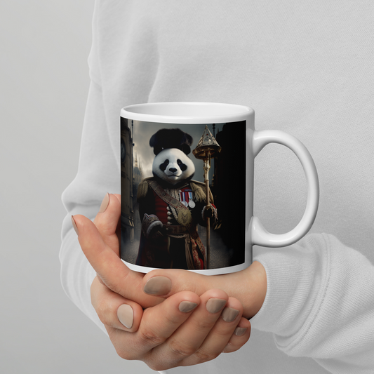 Panda BritishRoyalGuard White glossy mug