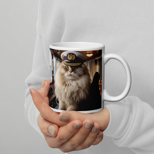 Persian CruiseShipCaptain White glossy mug