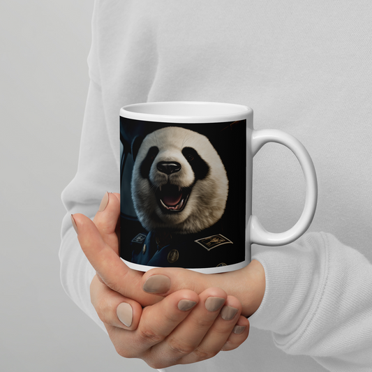Panda CruiseShipCaptain White glossy mug