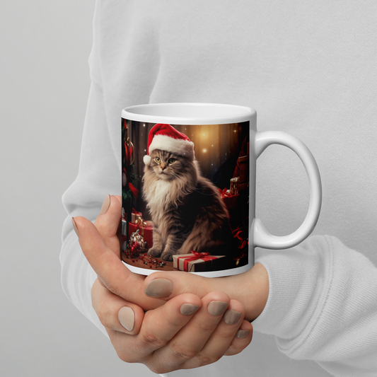 Persian Christmas White glossy mug