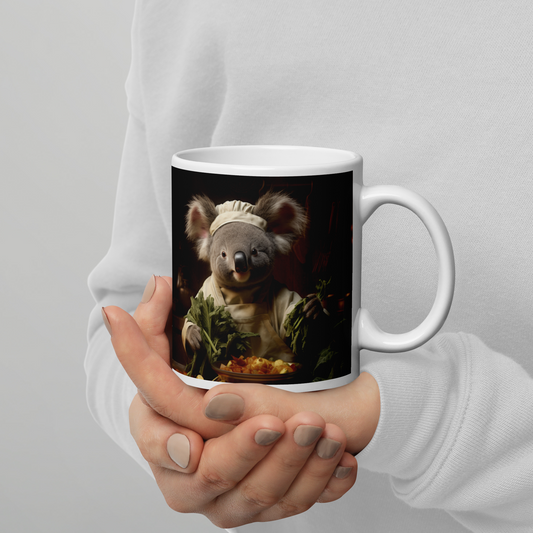Koala Chef White glossy mug